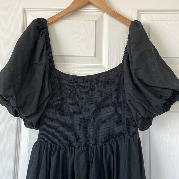 Tuckernuck Pomander Place Black Alexis Midi Dress - M - Picture 4 of 7